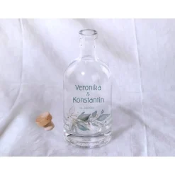 Sandzeremonie Glas mit Holzdeckel Hochzeitsbrauch Windlicht Design Salbei II