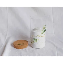 Sandzeremonie Glas mit Holzdeckel Hochzeitsbrauch Windlicht Design Farn