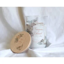 Sandzeremonie Glas mit Holzdeckel Hochzeitsbrauch Windlicht Design Peachfuzz