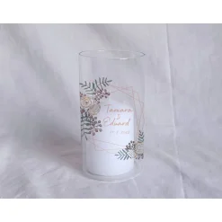 Sandzeremonie Glas mit Holzdeckel Hochzeitsbrauch Windlicht Design Peachfuzz