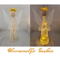 Saskia Blumenelfe Blumenfee Lichterengel LED und Timer