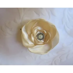 Satin Klammer beige creme Haarklammer Brautschmuck festlich romantisch viktorianisch "Petite Montre" Uhr
