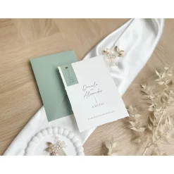 Save the Date Karte - „Modern Greenery“ - Modernes & detailreiches Design - verschiedene Farben - Hochzeitseinladung