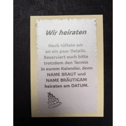 Save the Date Karten Hochzeit
