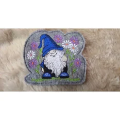 S-BST001-02 Blumenstecker aus Filz bestickt - Blumengnome - Handmade