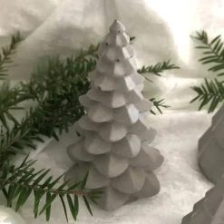 Scandi Weihnachtsdeko - Weihnachtsbäume Tannenbäume aus Beton grau, 2 Größen