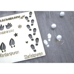 Schablone Wichtelspuren Wichteltür