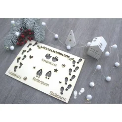 Schablone Wichtelspuren Wichteltür