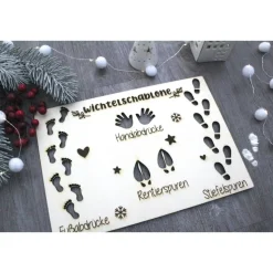 Schablone Wichtelspuren Wichteltür