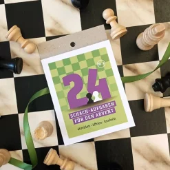 Schach-Adventskalender: 24 Matt-Aufgaben in 2 und 3 Zügen für Kinder & Erwachsene