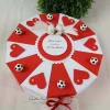 Schachteltorte FUSSBALL ROT-WEISS Geldgeschenk Torte Hochzeit Geschenkidee