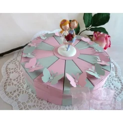 Schachteltorte, Hochzeitstorte, Geldgeschenktorte, Geldverpackung 23cm Ø  für eine Frauenhochzeit
