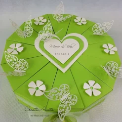 Schachteltorte Torte BUTTERFLY Geldgeschenk MAIGRÜN