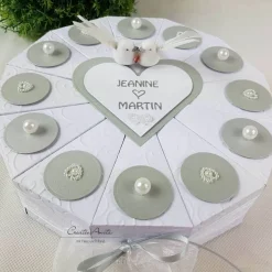 Schachteltorte Torte PERLENHOCHZEIT Geldgeschenk