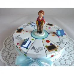 Schachteltorte zur Einschulung, erster Schultag, Geldgeschenktorte 23cm Ø, für einen Jungen