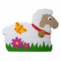 Schaf Osternest, Lämmchen als Osterkörbchen oder Osterdeko, Frühlingsdekoration, Verpackung für Geschenke aus Wellpappe