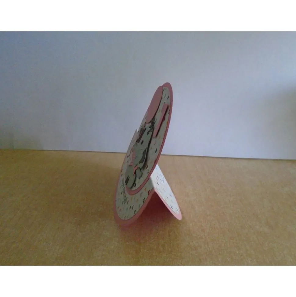 Schaukelkarte 1Geburtstag Glückwunschkarte Mädchen Geburtstag Elefant Rosa Kindergeburtstag