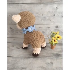 Schäfchen Berta – handgehäkeltes Amigurumi Schaf – Kuscheltier aus Plüschgarn – ca. 22 cm – Handmade