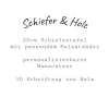 Schiefer und Holz / personalisierbare Schieferplatte mit Gravur und Holzdekor / 3D / Geschenk für Ehefrau, Tochter
