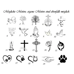 Schieferkreuz 30x20cm personalisiert – Gedenkkreuz mit Wunschgravur als Grabschmuck für Urnengrab & Baumgrab