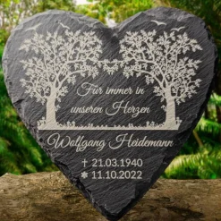 Schieferplatte, Gedenkstein , Grabschmuck personalisiert, Gedenktafel, ab 20cm