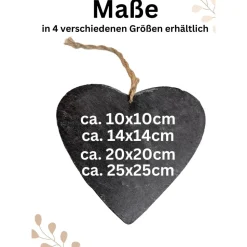 Schieferplatte Herz, Grabschmuck personalisiert, Gedenktafel, Bärchen mit Herz