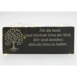 Schieferplatte mit Gravur – Baum des Lebens – Geschenk für die beste Oma – liebevolles Dankeschön