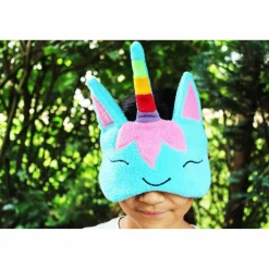 Schlafmaske, Schlafbrille einhorn blau türkis Regenbogen unicorn frauen kinder Reise-Zubehör Reise-Accessoire Spa-maske