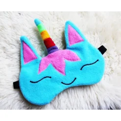 Schlafmaske, Schlafbrille einhorn blau türkis Regenbogen unicorn frauen kinder Reise-Zubehör Reise-Accessoire Spa-maske