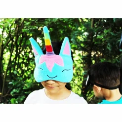 Schlafmaske, Schlafbrille einhorn blau türkis Regenbogen unicorn frauen kinder Reise-Zubehör Reise-Accessoire Spa-maske