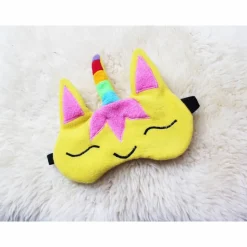 Schlafmaske, Schlafbrille einhorn gelb Regenbogen unicorn frauen kinder Reise-Zubehör Reise-Accessoire Spa-maske Augenbi