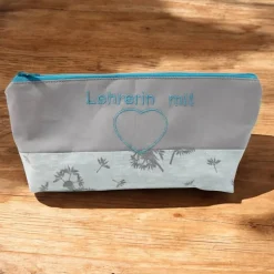 Schlampermäppchen "Lehrerin mit Herz", Federmäppchen, Stifte Mäppchen
