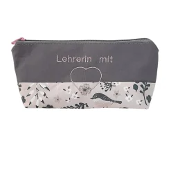 Schlampermäppchen "Lehrerin mit Herz", Federmäppchen, Stifte Mäppchen
