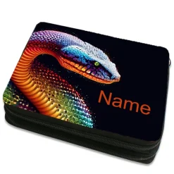 Schlange Federmäppchen inkl. Inhalt mit Name / personalisierbar