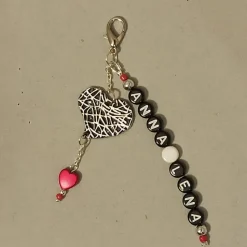 Schl.-Anhänger „Herzen“ mit/ohne Namen personalisierbar