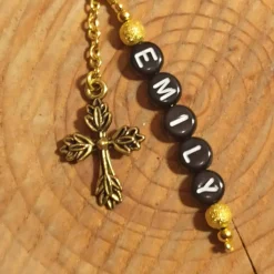 Schl.-Anhänger „Kreuz“ mit/ohne Namen personalisierbar