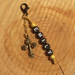 Schl.-Anhänger „Kreuz“ mit/ohne Namen personalisierbar