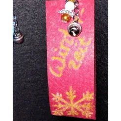 Schlüsselanhänger aus Filz mit Engelchen & Glöckchen – Winterzeit, personalisierbar, handmade