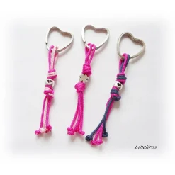 Schlüsselanhänger aus Segelseil/Segeltau mit Herz,Kleeblatt aus 6 Farben wählbar - Geschenk,Glücksbringer