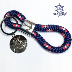 Schlüsselanhänger aus Tau versilberter Slider - mehrere Farben