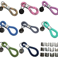 Schlüsselanhänger aus Tau versilberter Slider - mehrere Farben