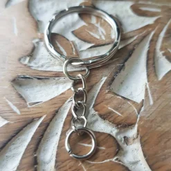 Schlüsselanhänger Cabochon silber 20mm personalisierter Schmuck mit Foto