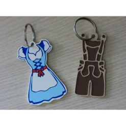 Schlüsselanhänger Dirndl und Lederhose, Tracht, Oktoberfest, Individualisierbar