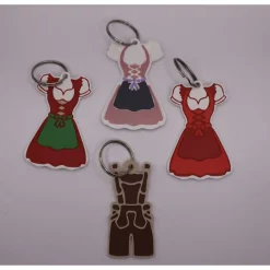 Schlüsselanhänger Dirndl und Lederhose, Tracht, Oktoberfest, Individualisierbar