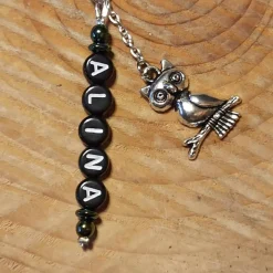 Schlüsselanhänger Eule personalisierbar mit Namen – Geschenk zur Einschulung & Kindergeburtstag