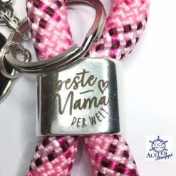 Schlüsselanhänger Geschenk zum Muttertag versilberter Slider - personalisiert ist möglich