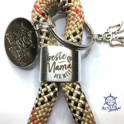 Schlüsselanhänger Geschenk zum Muttertag versilberter Slider - personalisiert