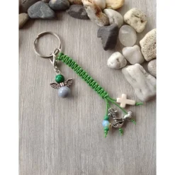 Schlüsselanhänger 'Glaube, Liebe, Hoffnung' mit Engelcharm