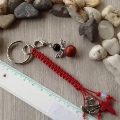 Schlüsselanhänger 'Glaube, Liebe, Hoffnung' mit Engelcharm