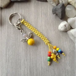 Schlüsselanhänger 'Glaube, Liebe, Hoffnung' mit Engelcharm